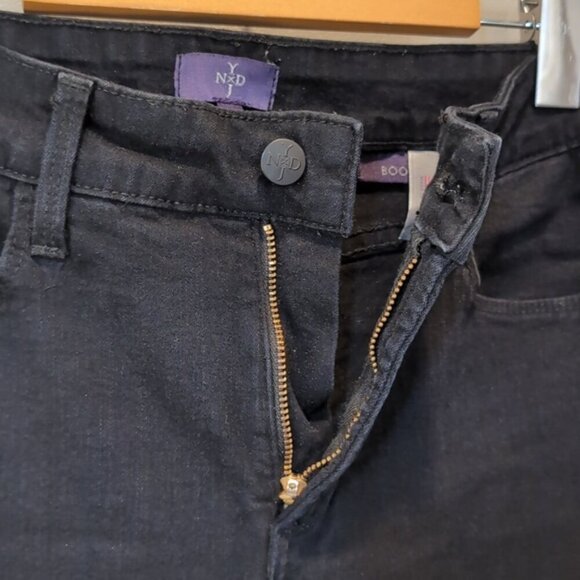 NYDJ Womens Tummy Control Denim Bootcut Jeans Dark Black Wash Slim 4-Way Stretch - Picture 5 of 14